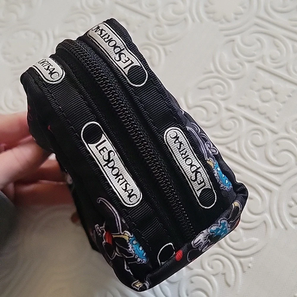 Disney Store × Lesportsac Mickey & Minnie Mouse Makeup Pouch Bag Hearts Love